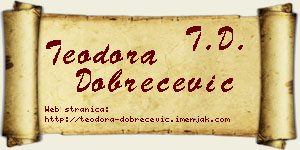Teodora Dobrečević vizit kartica